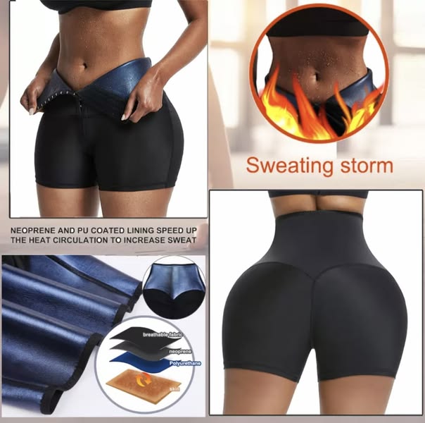 High-Waisted Neoprene Waist Training Shorts for Women